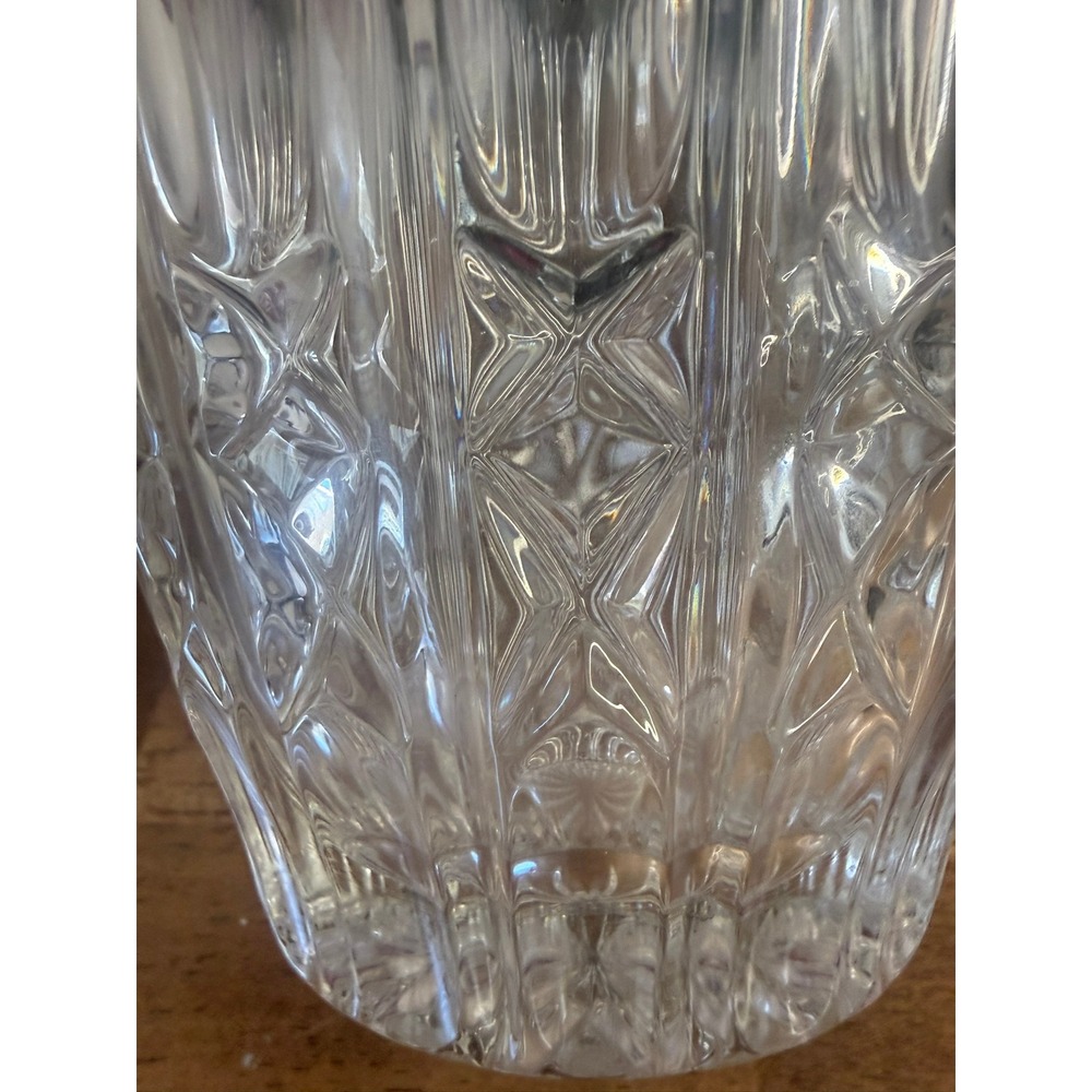 Vintage Glass Ice Bucket Scroll Handles BarwareMCM Champagne Wine Cooler - Picture 9 of 10